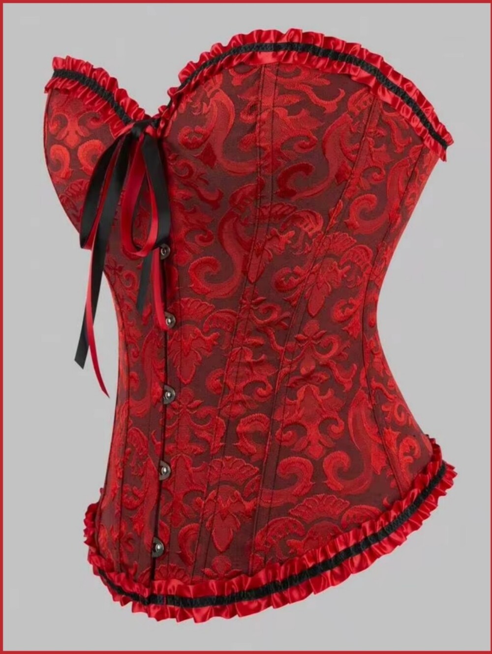 Jacquard Overbust Corset Bustier